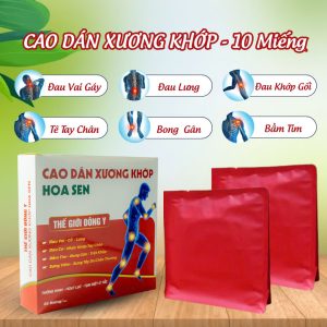 Cao Dán Xương Khớp Hoa Sen – Giải pháp giảm đau an toàn, hiệu quả từ thảo dược Đông Y