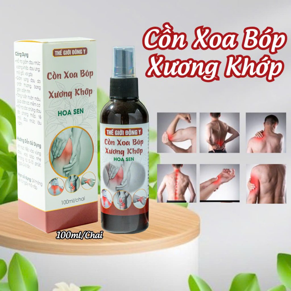 Cồn xoa bóp xương khớp Hoa Sen