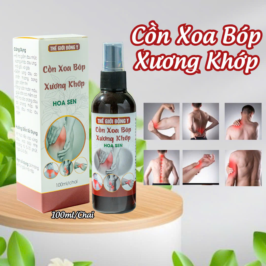 Cồn xoa bóp xương khớp Hoa Sen
