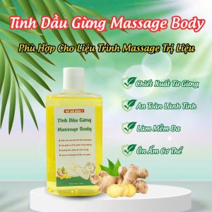 Dầu Massage Body Tinh Chất Gừng Hoa Sen