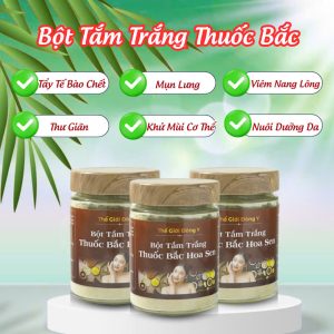 Bột Tắm Trắng Thuốc Bắc Hoa Sen – Bí Quyết Dưỡng Trắng Da An Toàn Từ Thảo Dược Đông Y